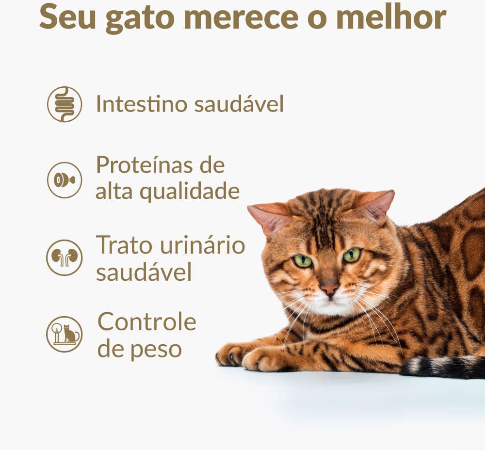 Ração Nutrilus Pro+ Salmão para Gatos Adultos Castrados - 10,1Kg