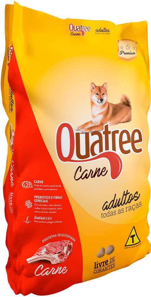 Ração Seca Quatree Carne para Cães Adultos - 20Kg