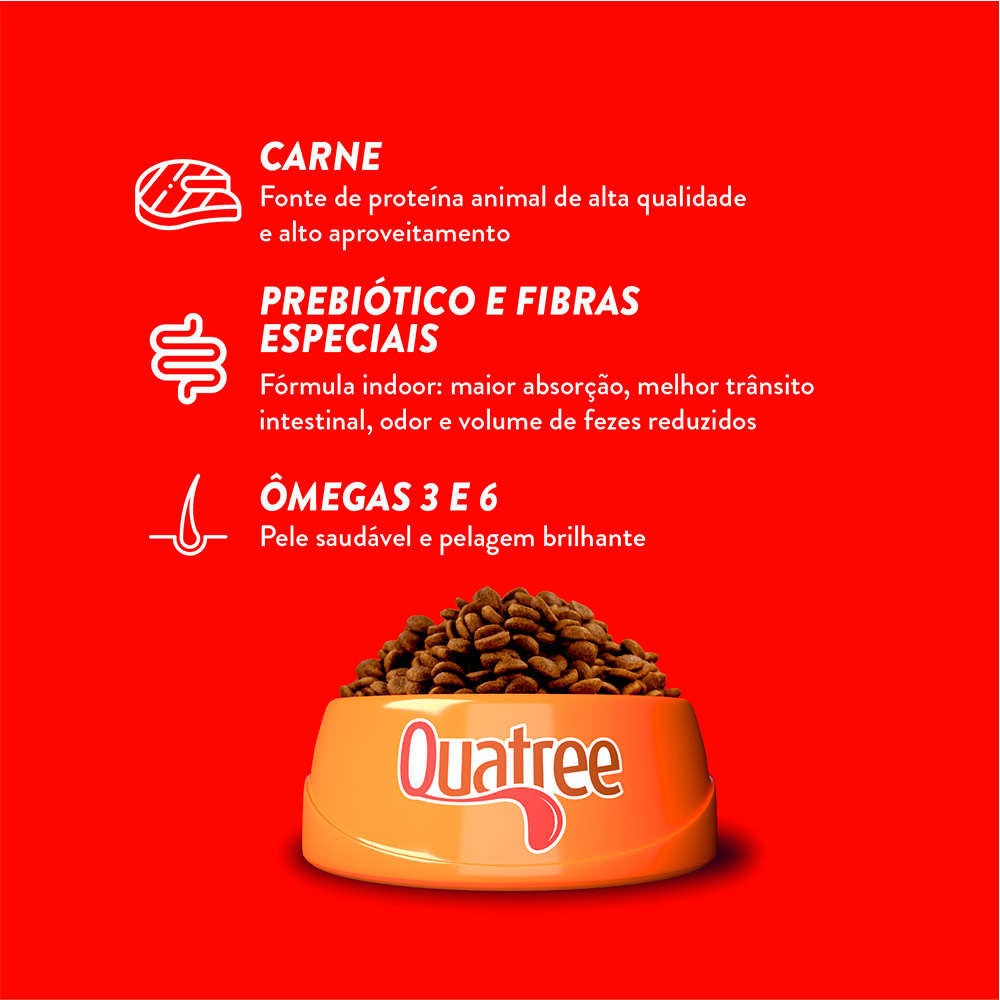 Ração Seca Quatree Carne para Cães Adultos - 20Kg