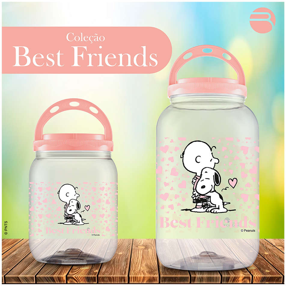 Porta Ração e Petisco Snoopy Best Friends - 1700 mL