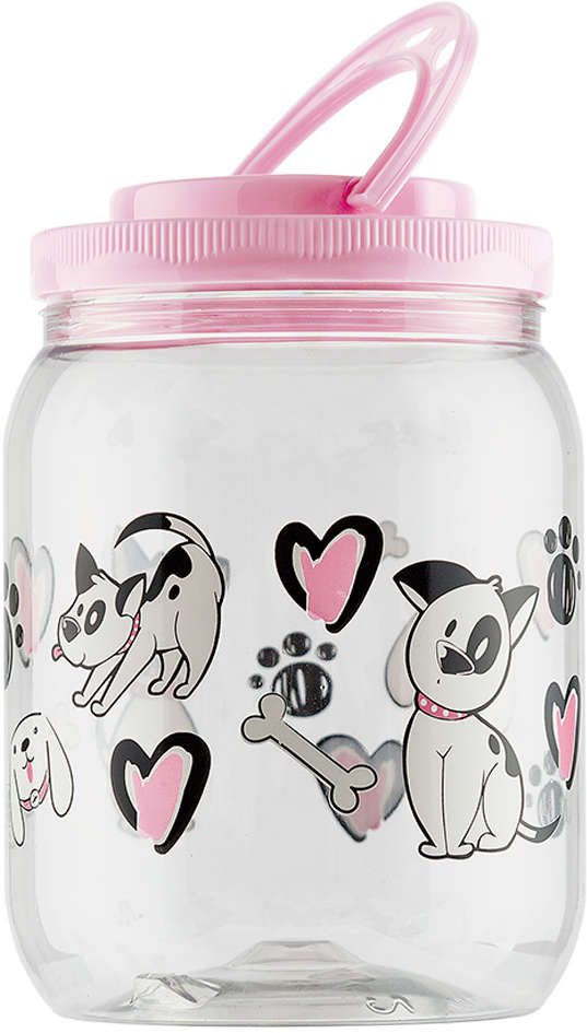 Porta Ração e Petisco Dog Rosa - 1700 mL
