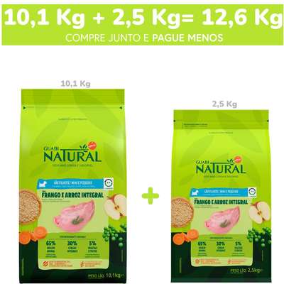 Ração Guabi Natural Frango e Arroz Integral para Cães Filhotes Raças Mini e Pequena