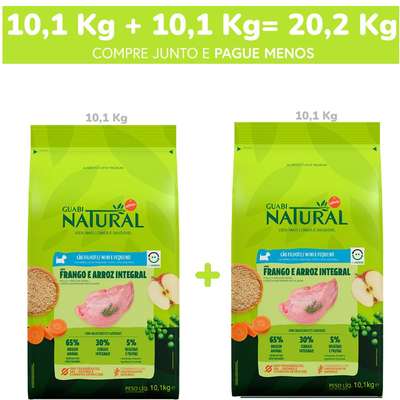Ração Guabi Natural Frango e Arroz Integral para Cães Filhotes Raças Mini e Pequena