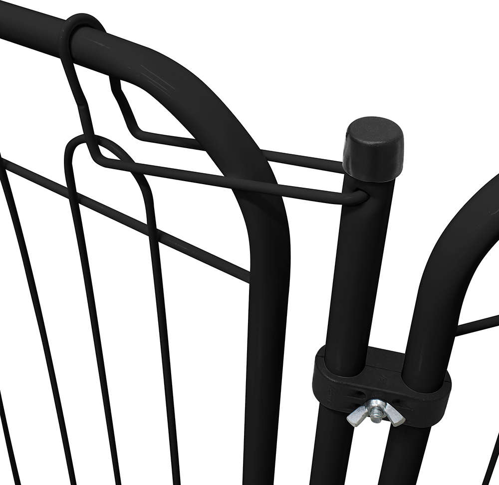 Kit Cercado Açomix com 4 Módulos e Portão 65x69 Preto Fosco - Tam. Único