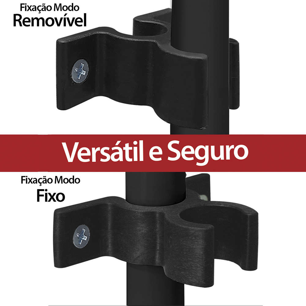 Kit Cercado Açomix com 4 Módulos e Portão 65x69 Preto Fosco - Tam. Único