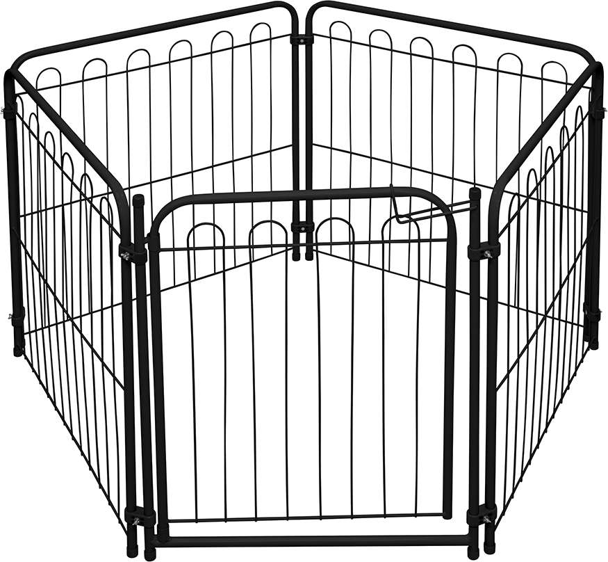 Kit Cercado Açomix com 4 Módulos e Portão 65x69 Preto Fosco - Tam. Único