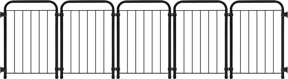 Cercado Portátil Açomix Pet Mix Preto Fosco - 176 cm