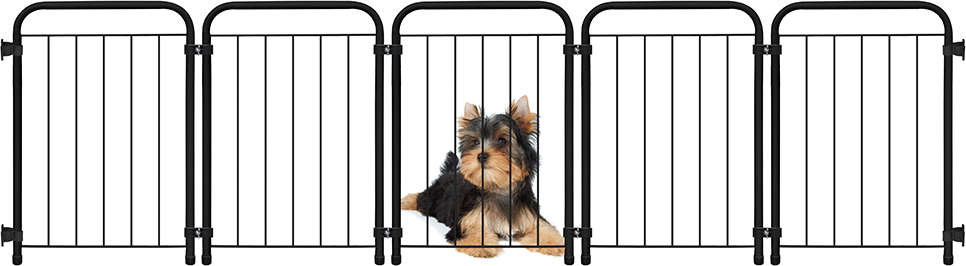 Cercado Portátil Açomix Pet Mix Preto Fosco - 176 cm