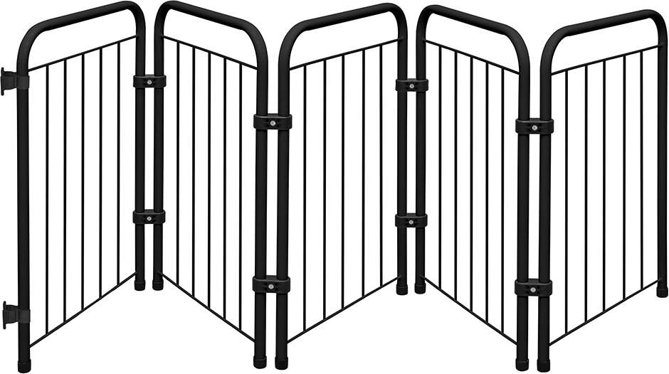 Cercado Portátil Açomix Pet Mix Preto Fosco - 176 cm