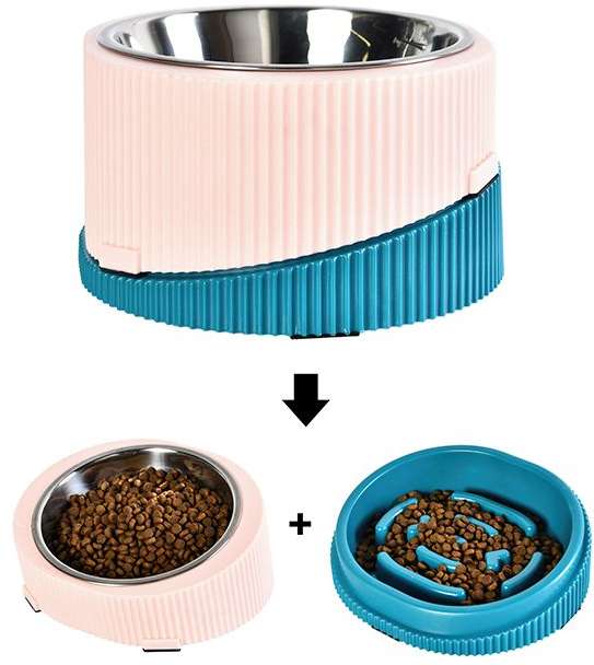 Comedouro Interativo 2 em 1 com Pote para Cães - Tam. Único