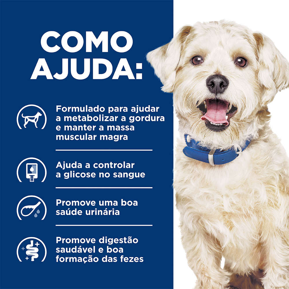 Ração Úmida Hill's Prescription Diet Lata w/d Controle Peso e Glicêmico para Cães Adultos - 370 g
