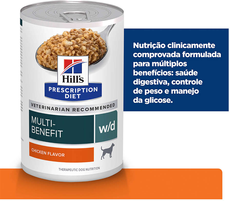 Ração Úmida Hill's Prescription Diet Lata w/d Controle Peso e Glicêmico para Cães Adultos - 370 g