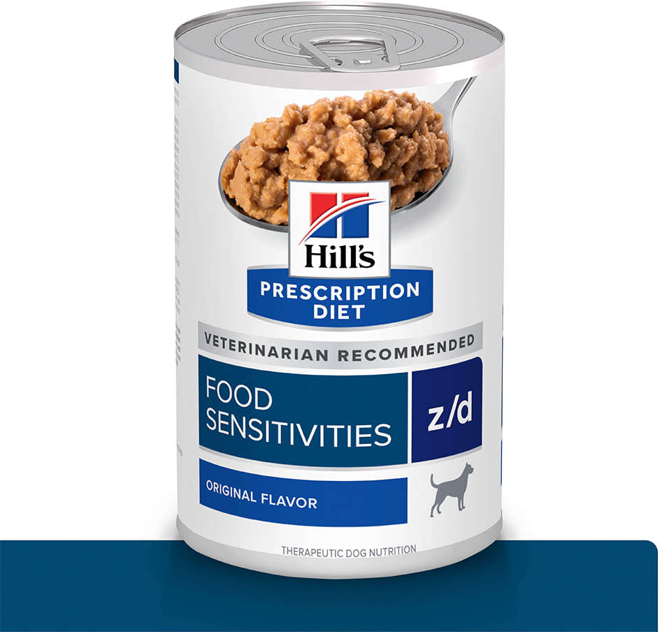 Ração Úmida Hill's Prescription Diet Lata z/d Alergia Alimentar e Pele para Cães Adultos - 370 g