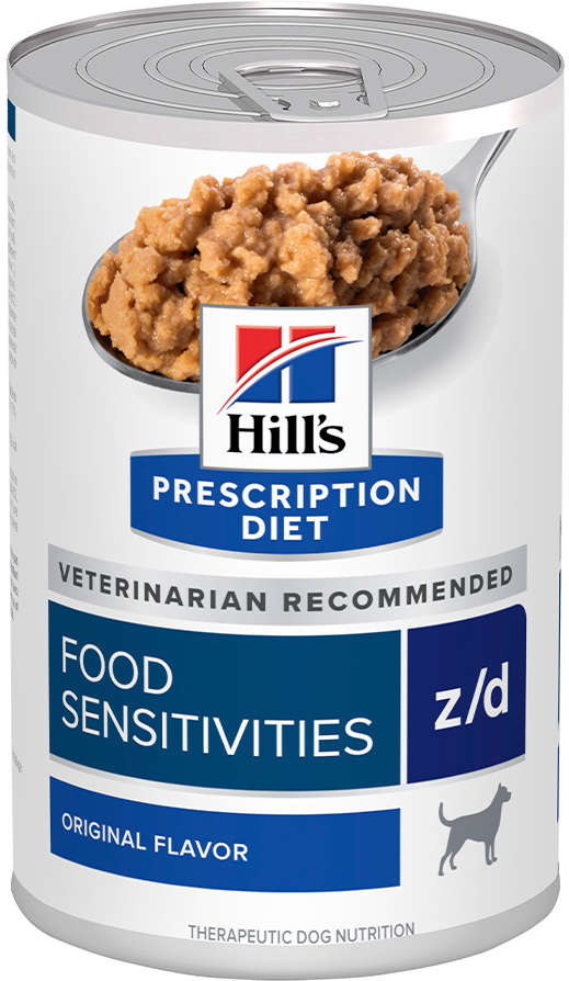 Ração Úmida Hill's Prescription Diet Lata z/d Alergia Alimentar e Pele para Cães Adultos - 370 g