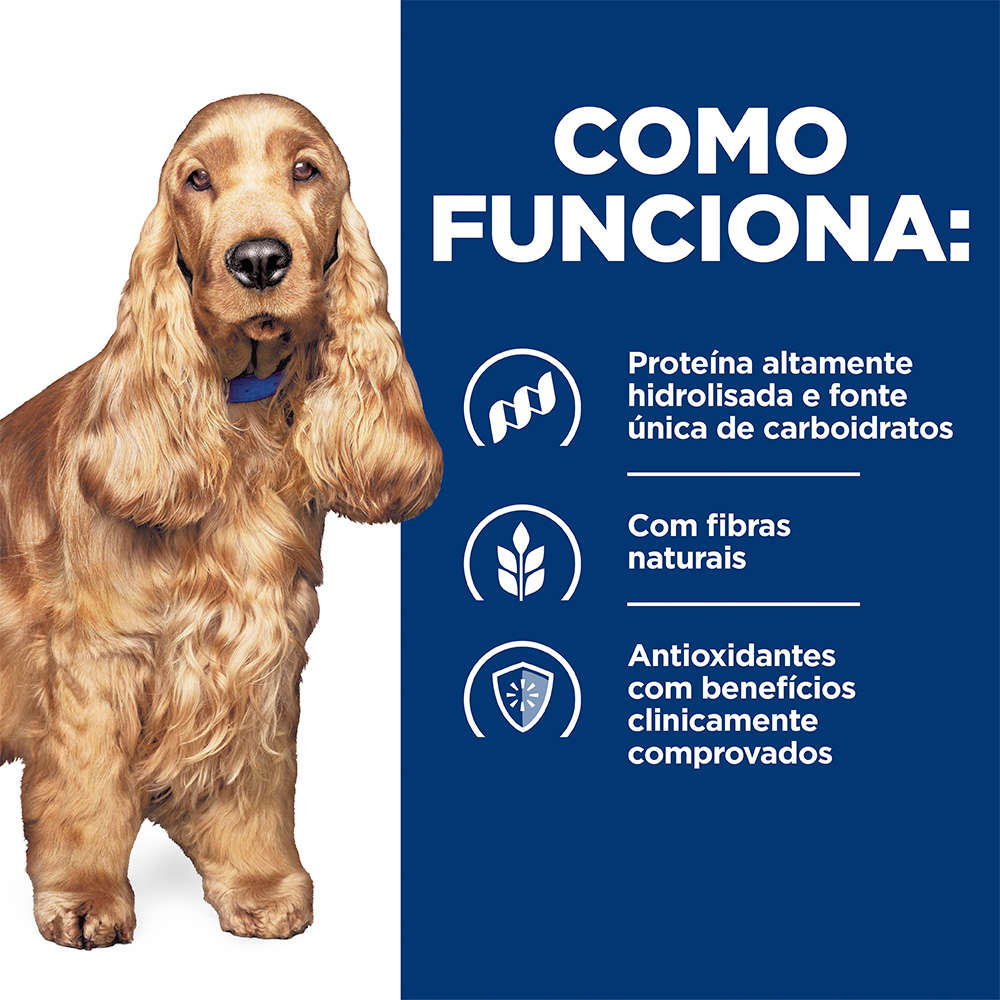 Ração Úmida Hill's Prescription Diet Lata z/d Alergia Alimentar e Pele para Cães Adultos - 370 g