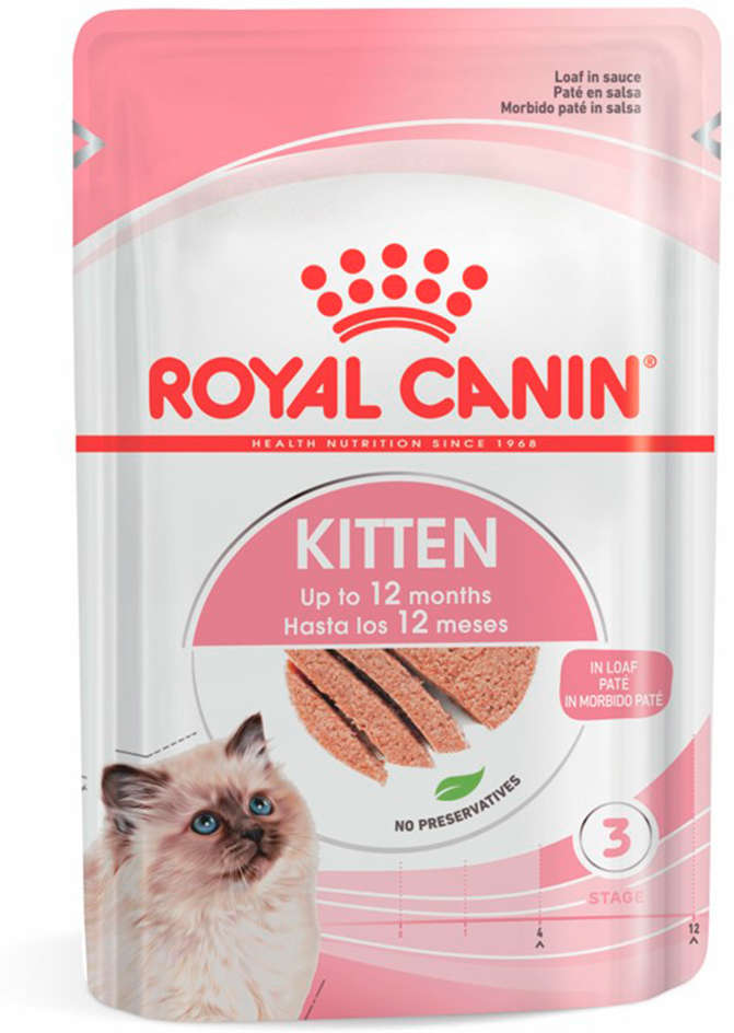 Ração Úmida Royal Canin Sachê Patê Filhotes Kitten para Gatos Filhotes de até 12 meses - 85 g - 36 Unidades