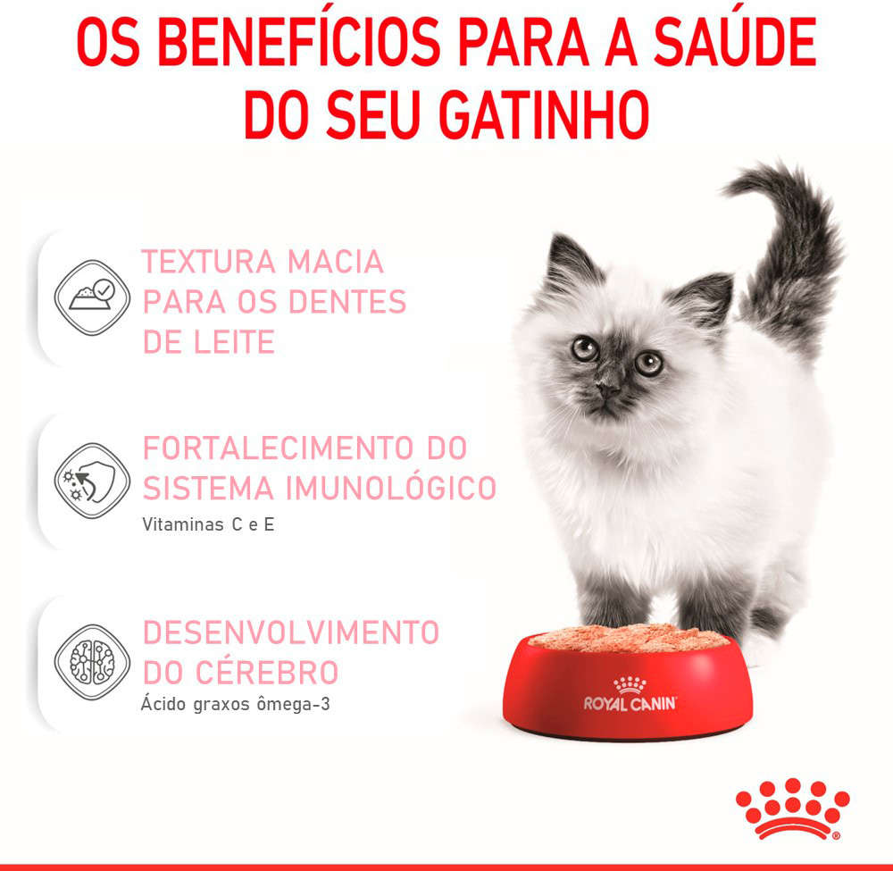Ração Úmida Royal Canin Sachê Patê Filhotes Kitten para Gatos Filhotes de até 12 meses - 85 g - 36 Unidades