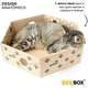 Brinquedo Caixa Hexagolnal de Papelão para Gatos