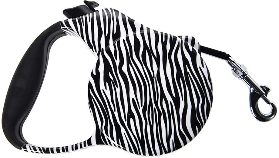 Guia Retrátil Zebra para Cães até 15Kg - 3 Metros