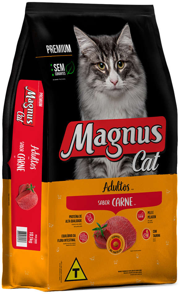 Ração Seca Magnus Cat Carne para Gatos Adultos - 20Kg