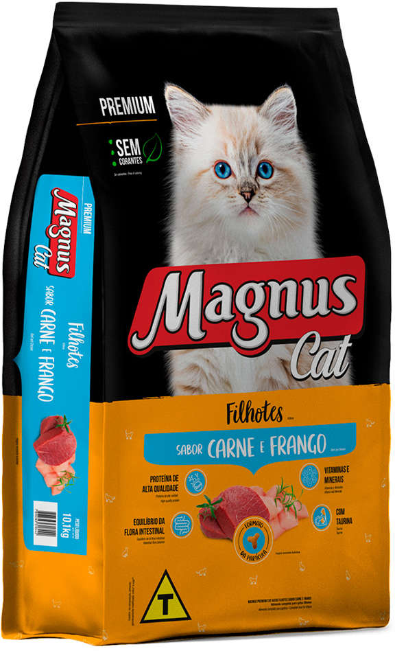 Ração Seca Magnus Cat Carne e Frango para Gatos Filhotes - 1Kg