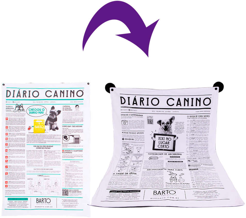 Tapete Higiênico Lavável Meu Bartô Diário Canino - Cães até 25Kg