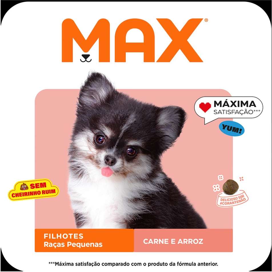 Ração Seca Max Carne e Arroz para Cães Filhotes de Porte Pequeno - 10,1Kg