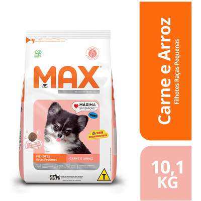 Ração Seca Max Carne e Arroz para Cães Filhotes de Porte Pequeno