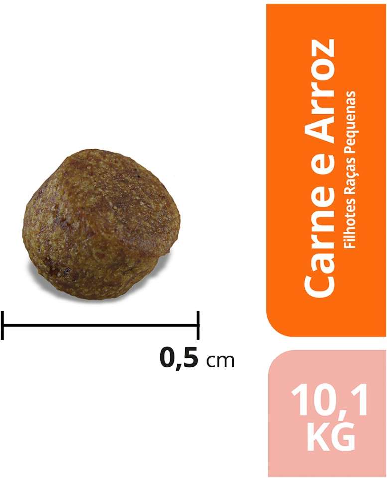 Ração Seca Max Carne e Arroz para Cães Filhotes de Porte Pequeno - 10,1Kg