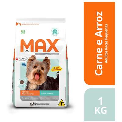 Ração Seca Max Carne e Arroz para Cães de Porte Pequeno