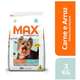 Ração Seca Max Carne e Arroz para Cães de Porte Pequeno