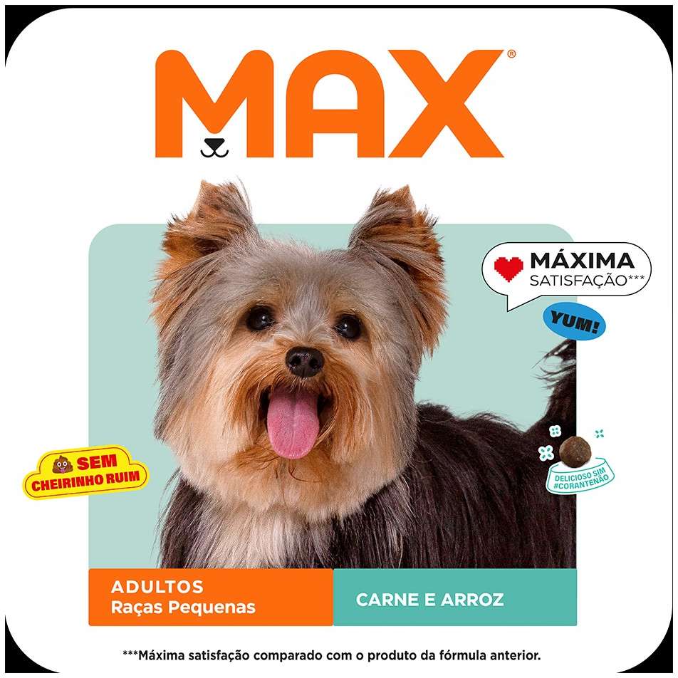 Ração Seca Max Carne e Arroz para Cães de Porte Pequeno - 3Kg