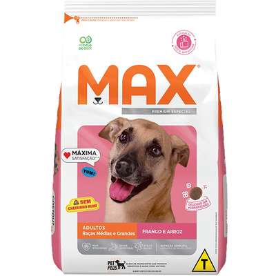 Ração Seca Max Frango e Arroz para Cães de Porte Médio e Grande