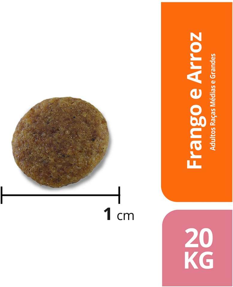Ração Seca Max Frango e Arroz para Cães de Porte Médio e Grande - 20Kg