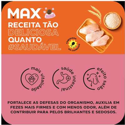 Ração Seca Max Frango e Arroz para Cães de Porte Médio e Grande