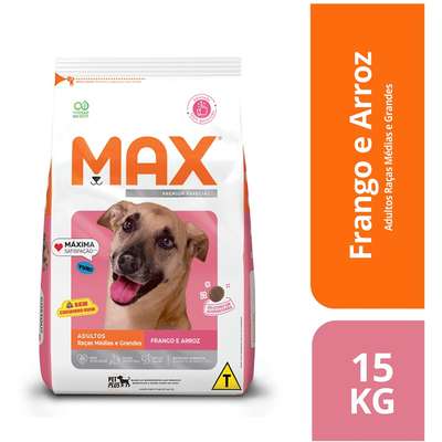 Ração Seca Max Frango e Arroz para Cães de Porte Médio e Grande