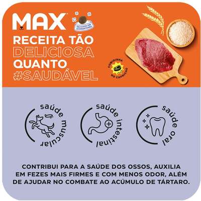 Ração Seca Max Carne e Arroz para Cães de Porte Médio e Grande