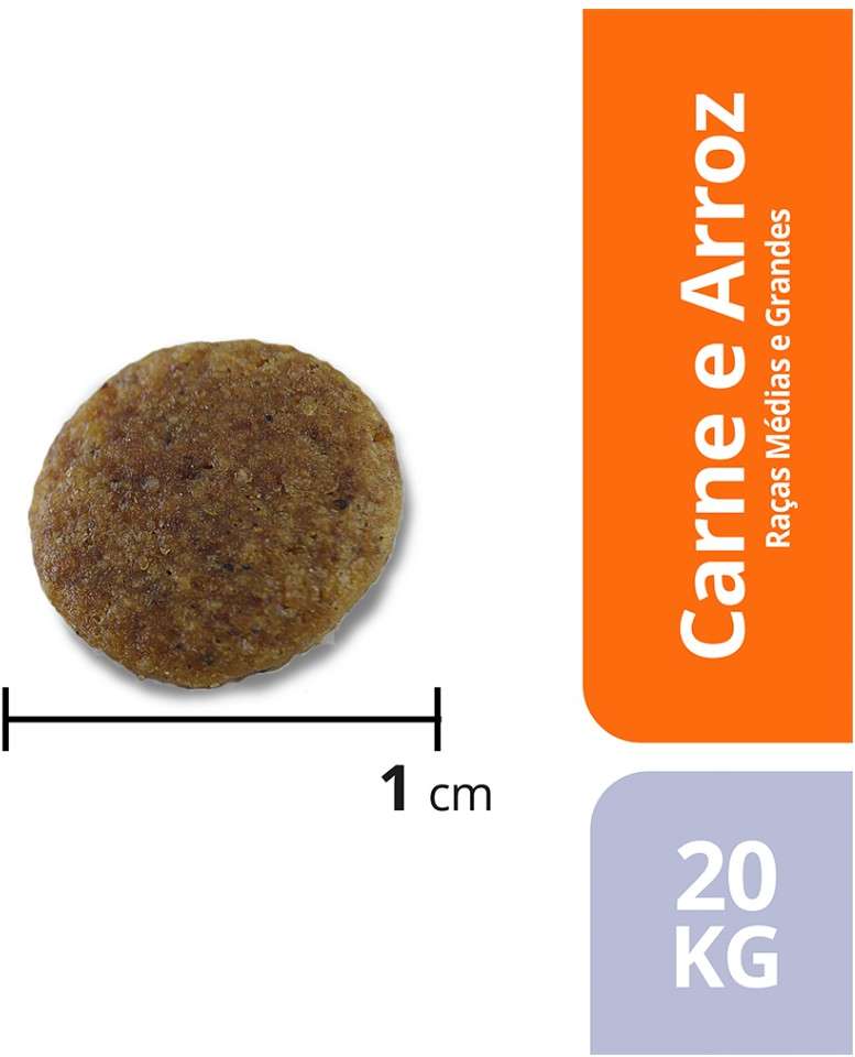 Ração Seca Max Carne e Arroz para Cães de Porte Médio e Grande - 20Kg