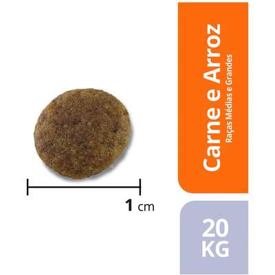 Ração Seca Max Carne e Arroz para Cães de Porte Médio e Grande