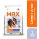 Ração Seca Max Carne e Arroz para Cães de Porte Médio e Grande
