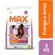Ração Seca Max Light Frango e Arroz para Cães