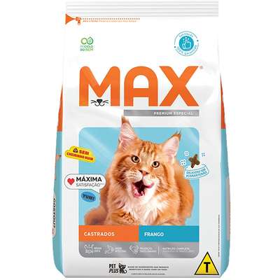 Ração Seca Max Frango para Gatos Castrados