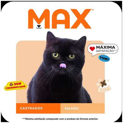 Ração Seca Max Salmão para Gatos Castrados