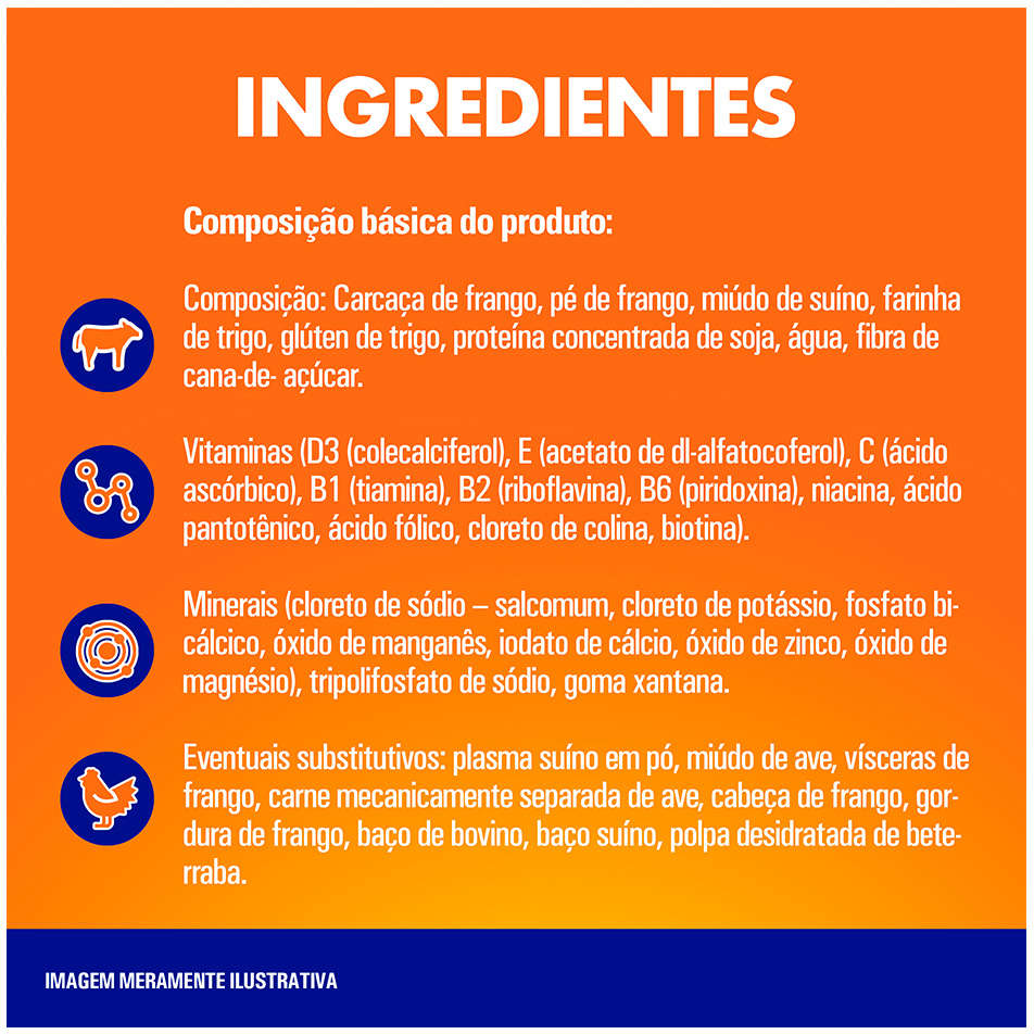 Ração Úmida Champ Sachê Sabor Caseiro Frango para Cães Adultos - 85 g