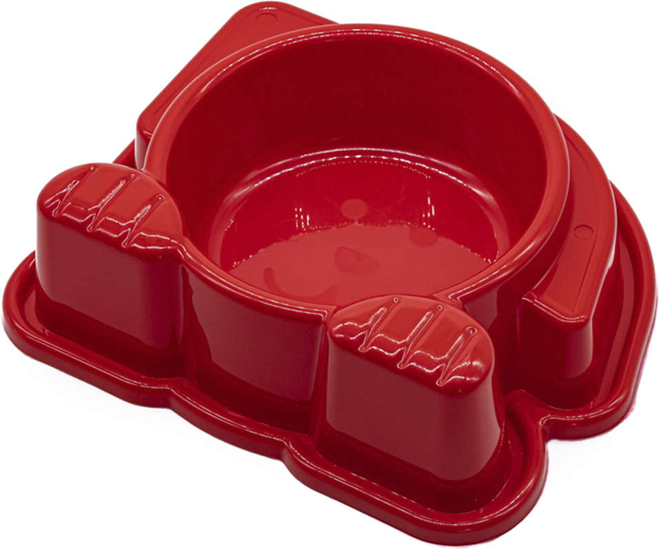 Comedouro Pet Injet Dog Face - Vermelho