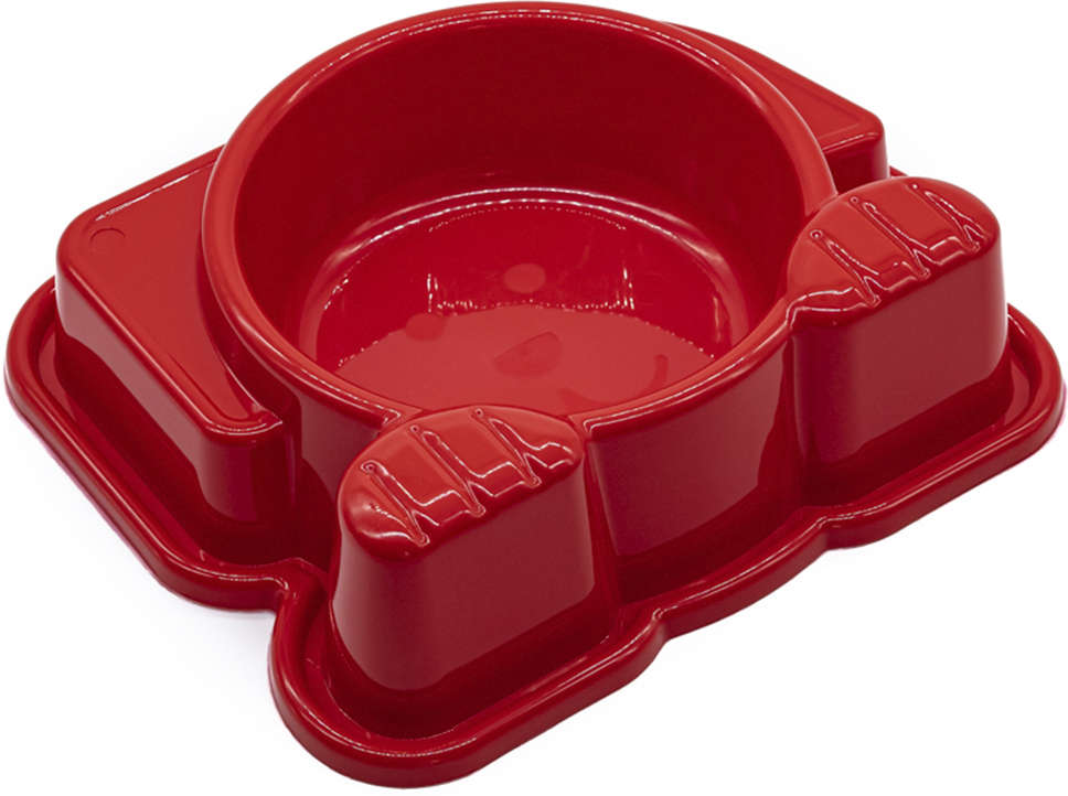 Comedouro Pet Injet Dog Face - Vermelho