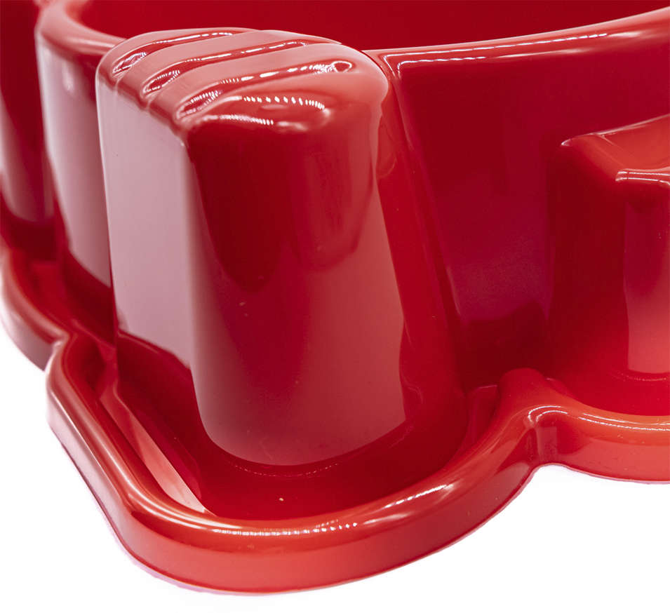 Comedouro Pet Injet Dog Face - Vermelho