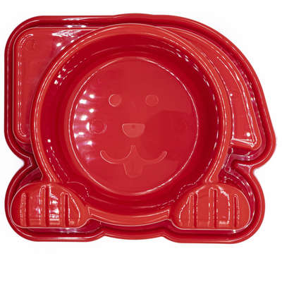 Comedouro Pet Injet Dog Face Vermelho - 600 mL
