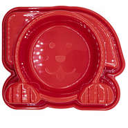 Comedouro Pet Injet Dog Face - Vermelho