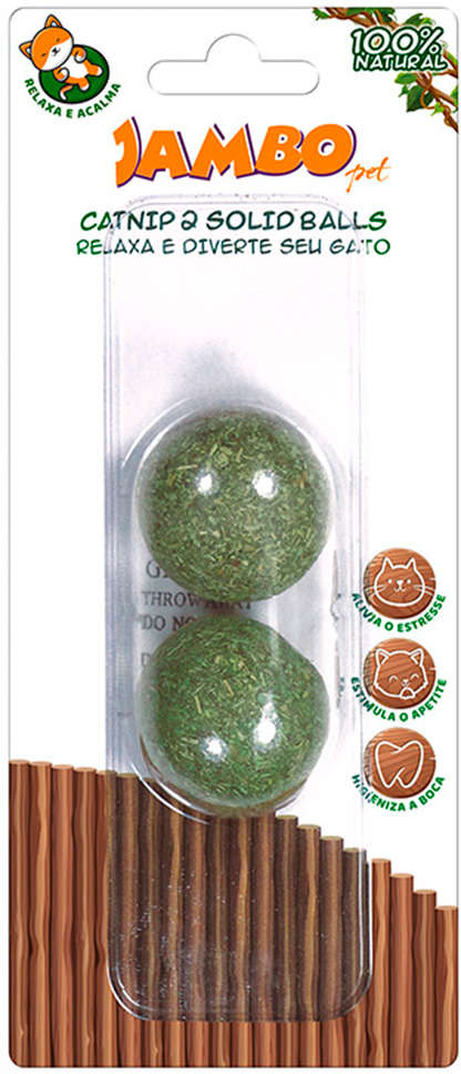 Brinquedo Bolinha Maciça de Catnip para Gatos - Tam. Único